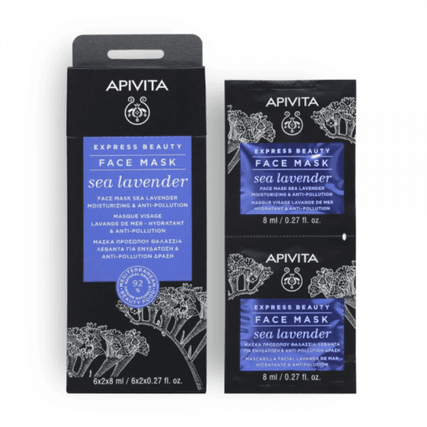 Apivita Mascarilla Facial Hidratante y Anti-polución 2x8ml