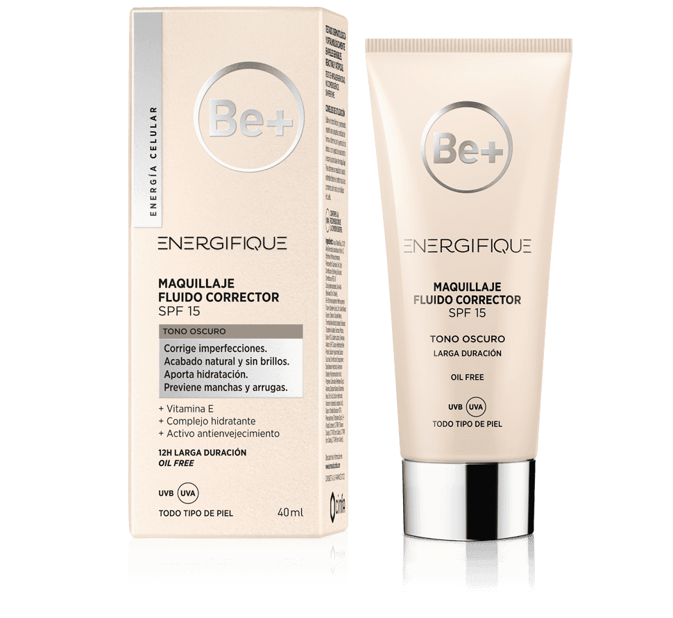 Be+ Maquillaje Fluido Corrector SPF15 Tono Oscuro 40ml