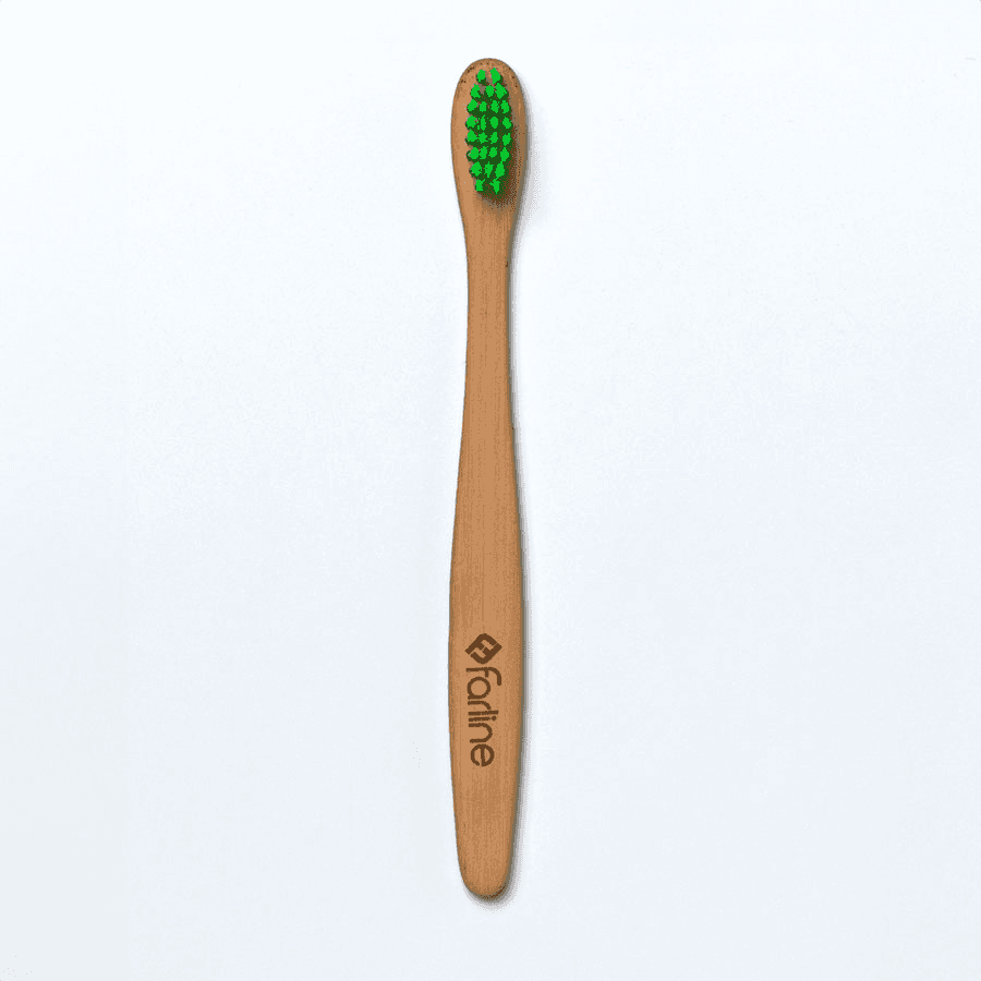 Farline Junior Cepillo Dental Infantil de Bambú Verde 1 unidad